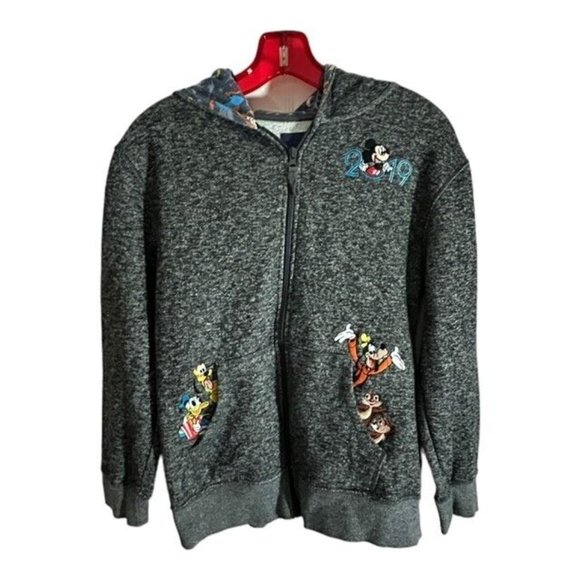 DIsney 2019 World Hooded Sweatshirt Kids Size XL Embroidered Both Sides - Picture 1 of 8